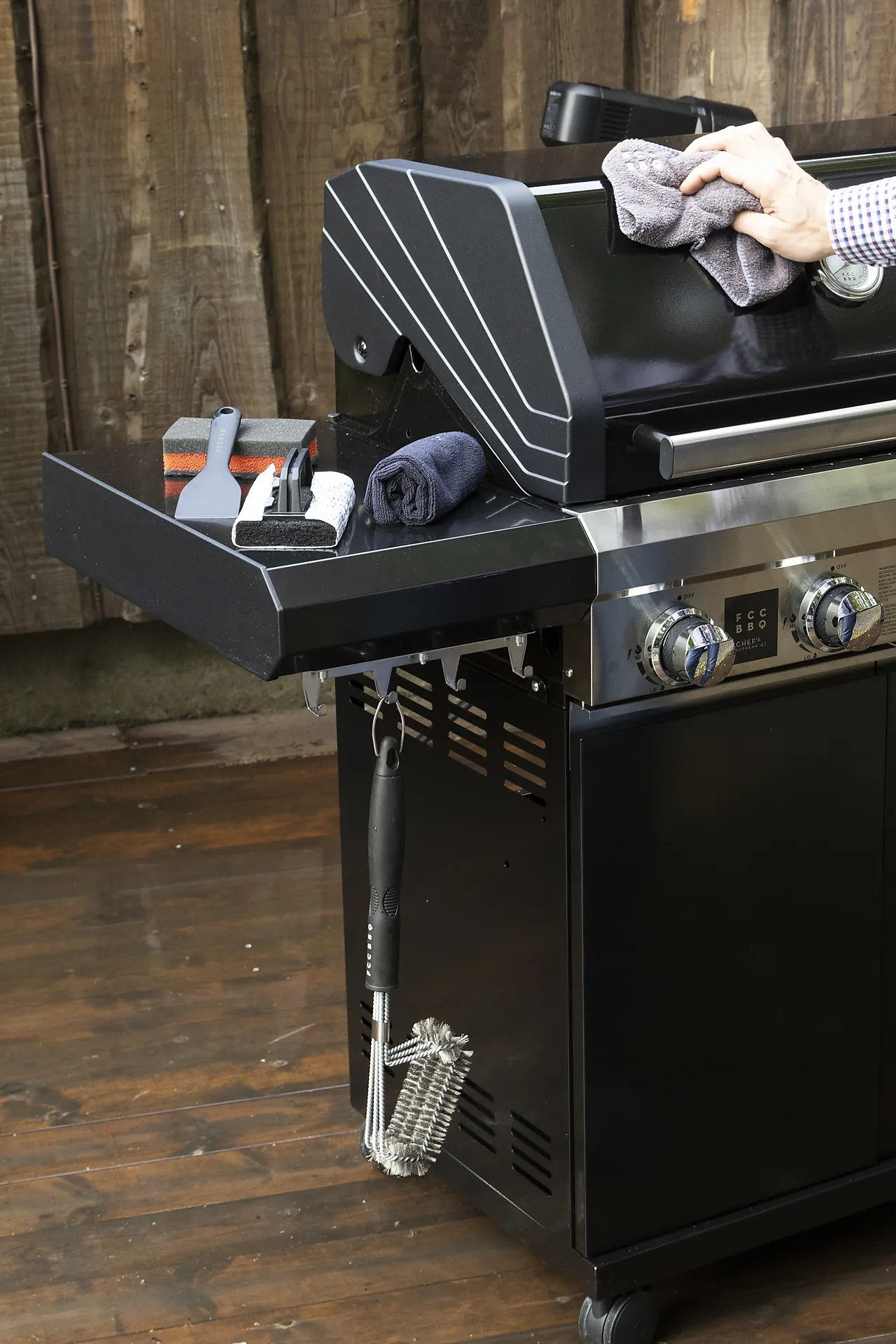 Rengjøringssett til grill 10 deler null - null - 3 - Miniatyr