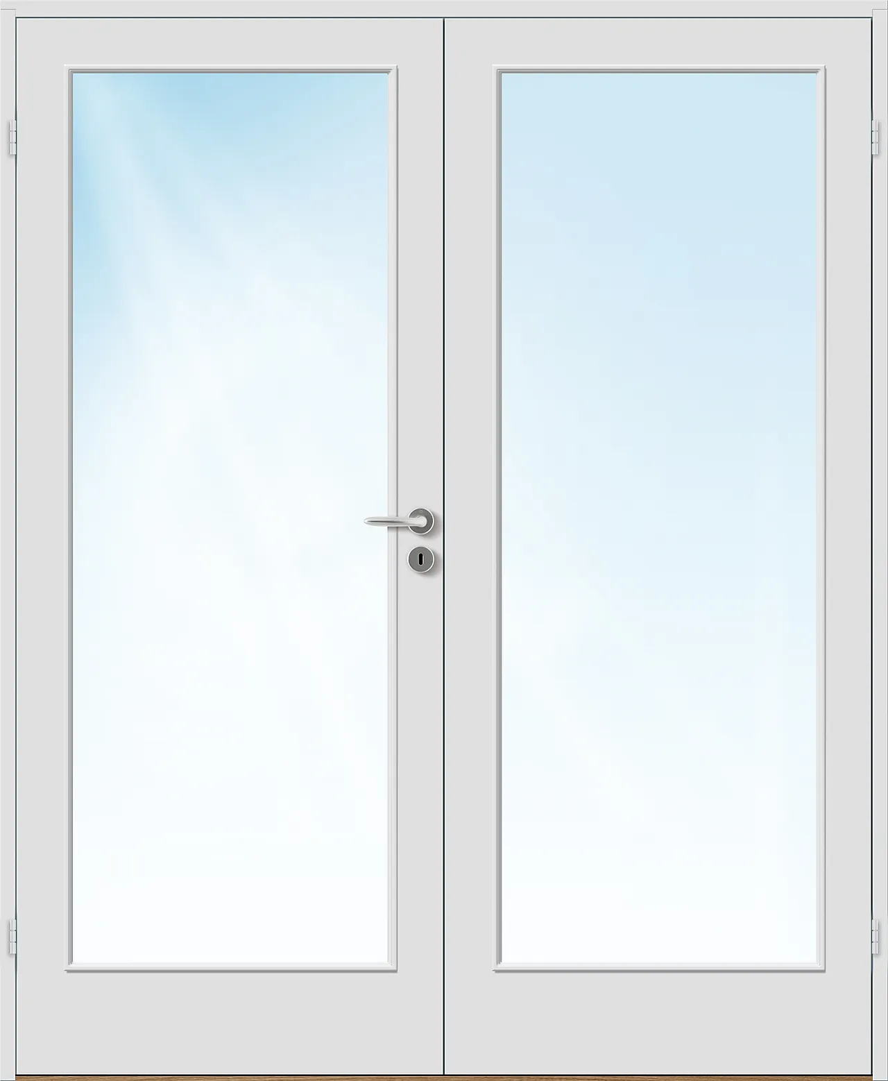 Dobbel innerdør Sletten Kompakt helglass hvit 153x210 cm null - 153x210 cm - 2 - Miniatyr