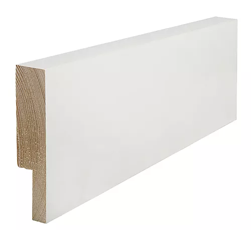 Utforing furu dørsett laminert hvit bomull S0502-Y 18x95x2100 mm