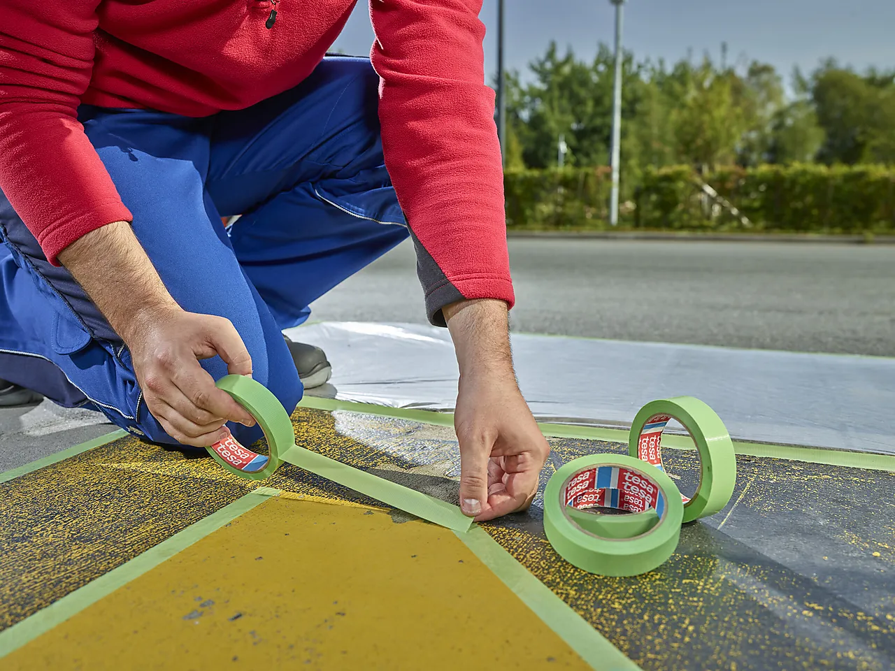 Tekstiltape lerret 25 mm x 50 meter grønn null - null - 2 - Miniatyr