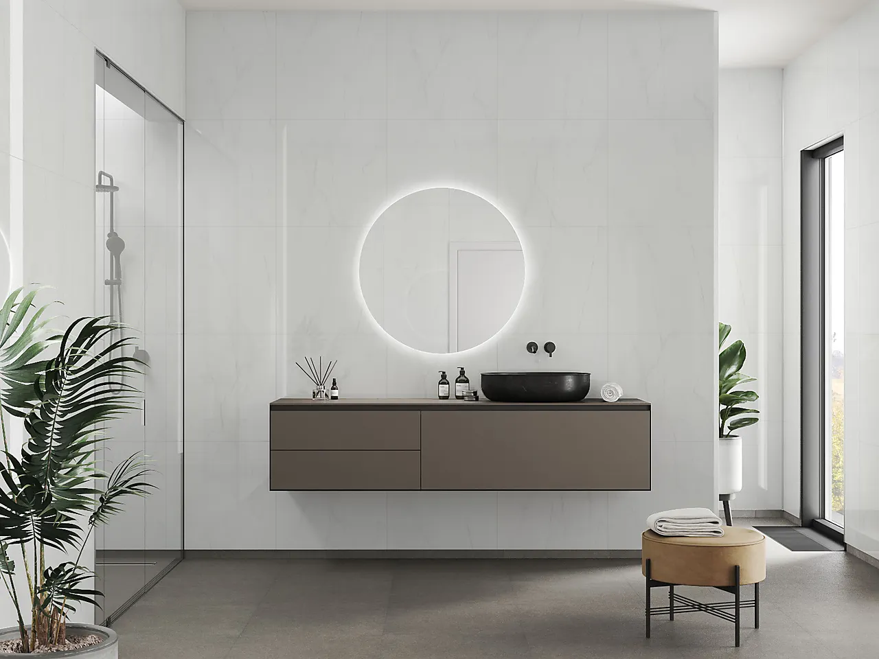Baderomspanel 3487TM6060 bright marble null - null - 2 - Miniatyr