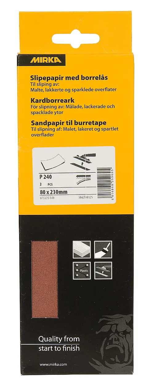 Slipepapir m/borrelås 3 stk K240
