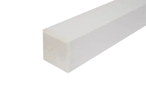 Stolpe 70 mm 130 cm hvitmalt