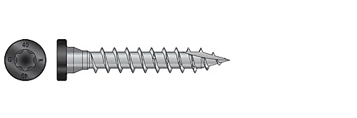 Beslagskrue 8,0x40 mm sort 50 sk