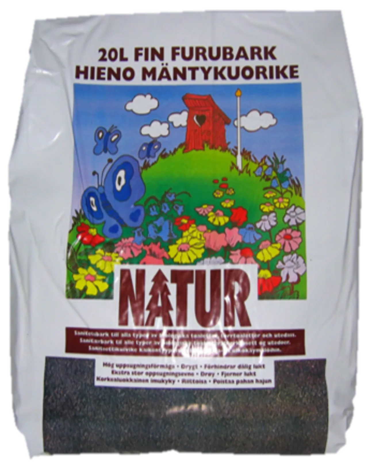 Sanitærbark fin 20 liter Sanitærbark fin 20 liter