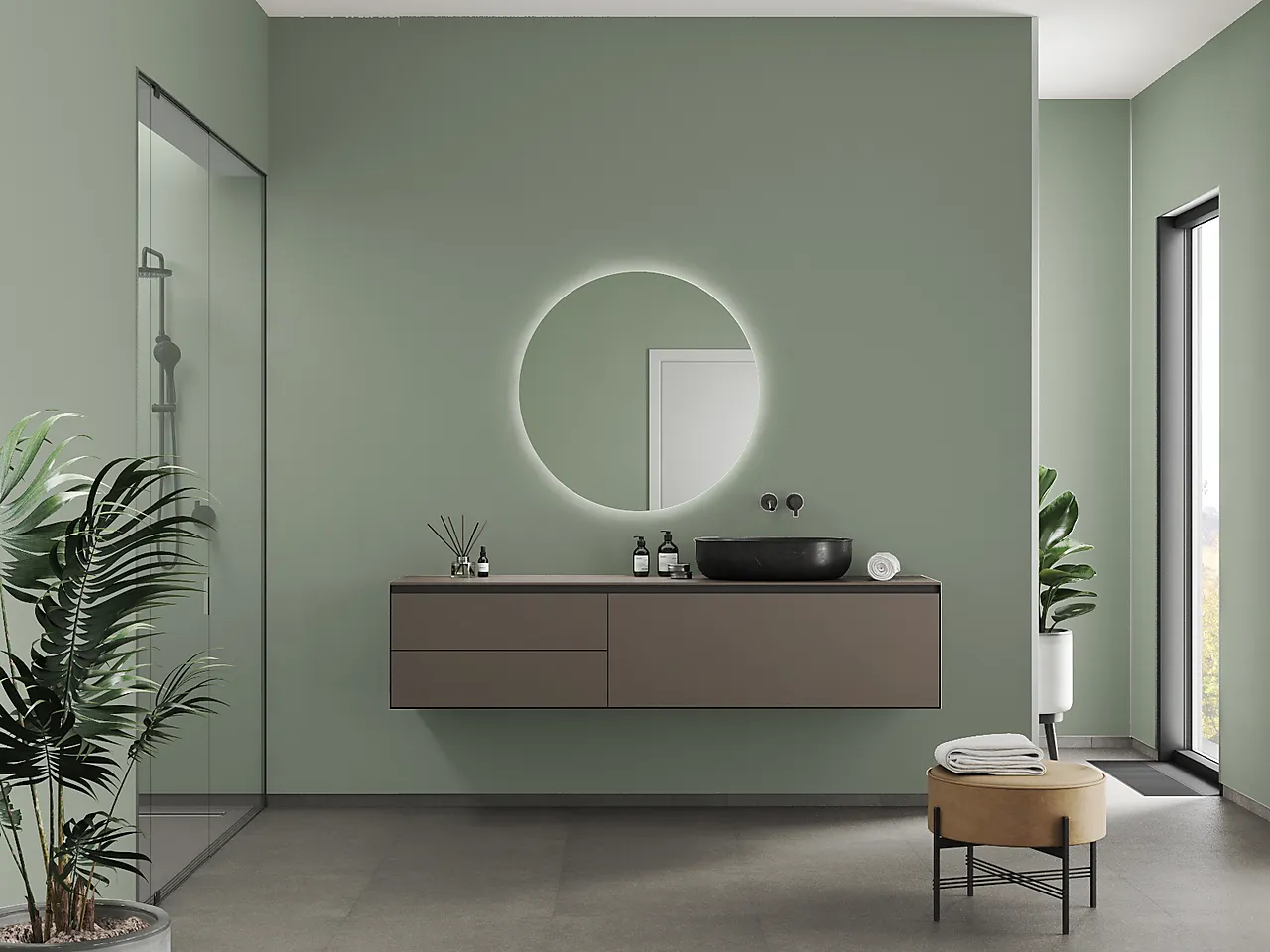 Fibo baderomsplate Olivegreen 10x620x3020mm