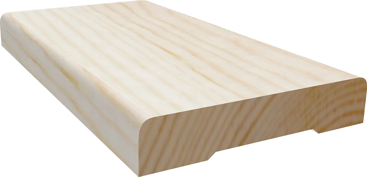 Karmlist rundkant 15x70 mm ubehandlet furu