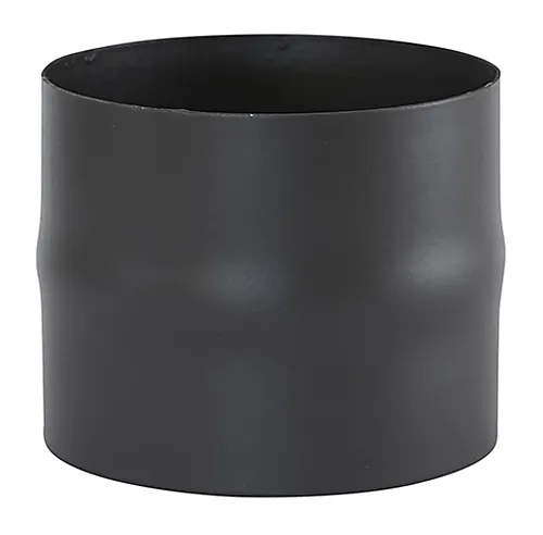 Røykrør skjøtestykke ø 150 mm MBE sort matt emalje 1,5 mm