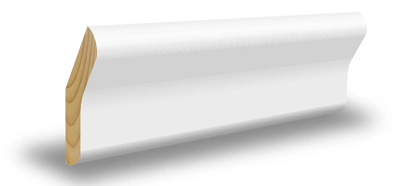 Taklist furu skrå hvit bomull S0502-Y 15x45x4400 mm Taklist furu skrå hvit bomull S0502-Y 15x45x4400 mm