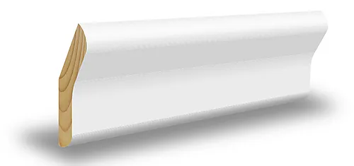 Taklist furu skrå hvit bomull S0502-Y 15x45x4400 mm