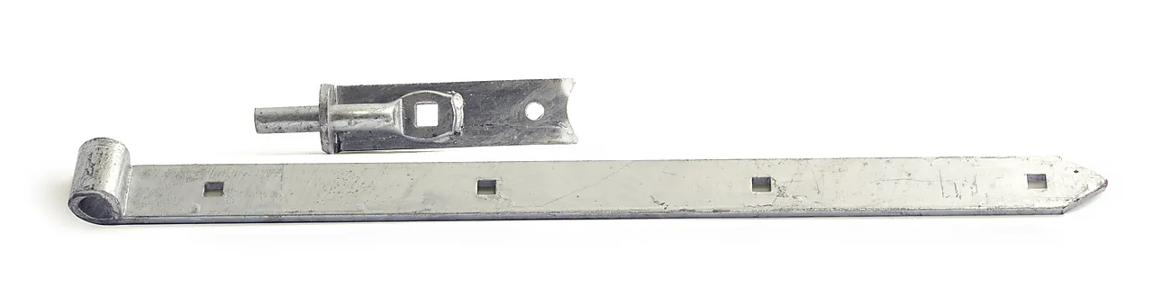 Stabelhengsel med tapp ø13 mm 25x400 mm varmforzinket Stabelhengsel med tapp ø13 mm 25x400 mm varmforzinket