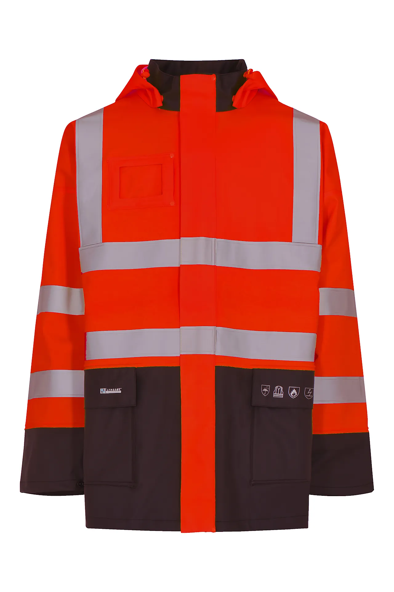 Regnjakke fr-lr 6025 rød s håndverksjakke en20471