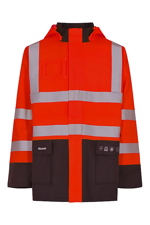 Regnjakke fr-lr 6025 rød 3xl håndverksjakke en20471
