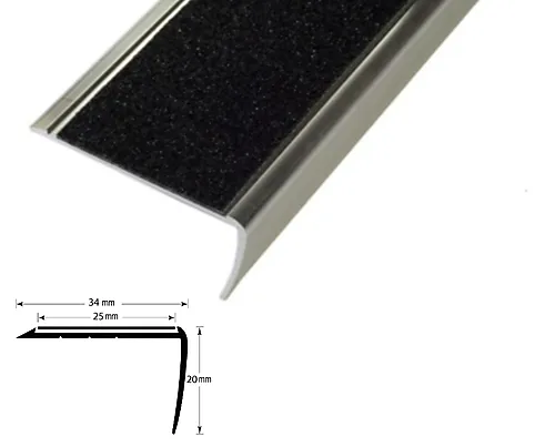 Trappenese 34x20 mm uten ilegg 2,7meter