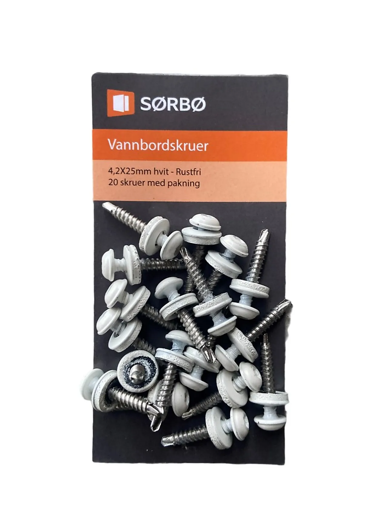 Vannbordskruer 4,2x25 mm hvit 20 stk null - null - 3 - Miniatyr