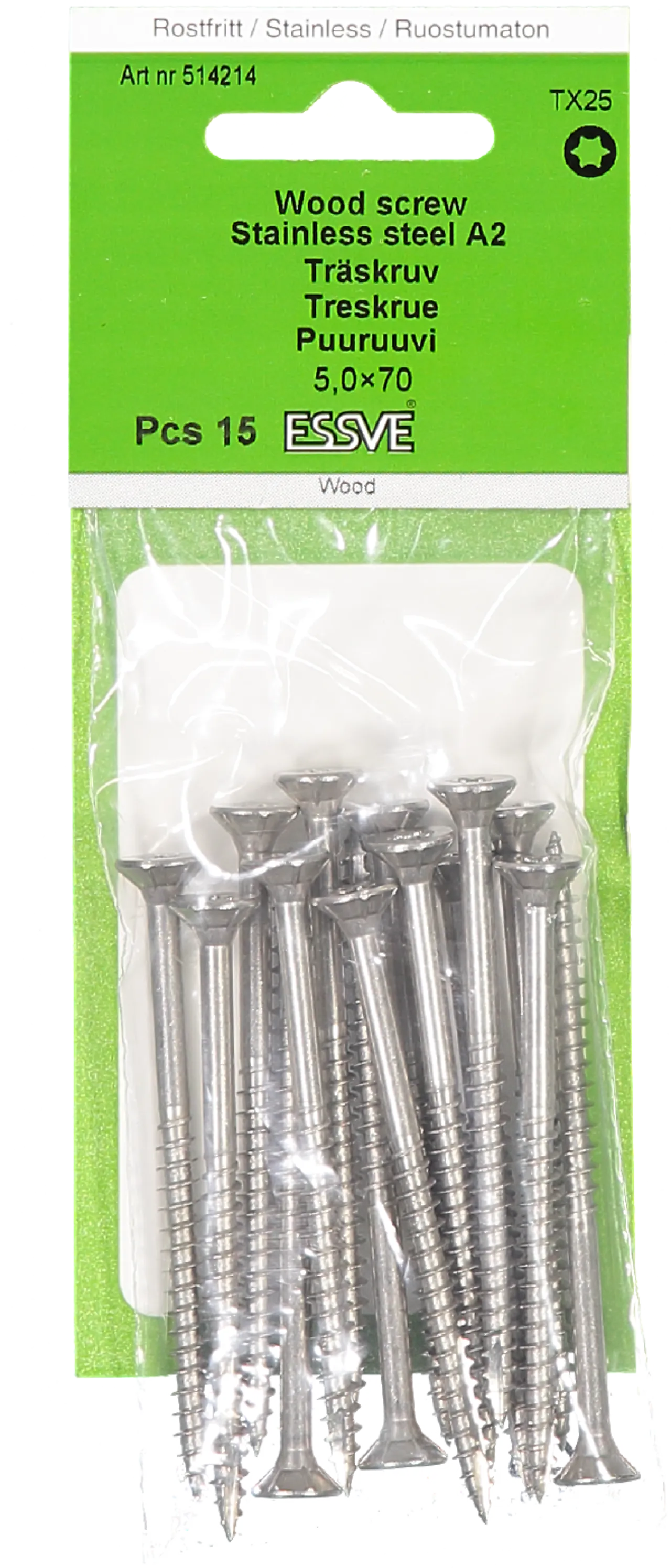 Treskrue inv sh a2 5x70 a-15senkhode null - null - 2 - Miniatyr