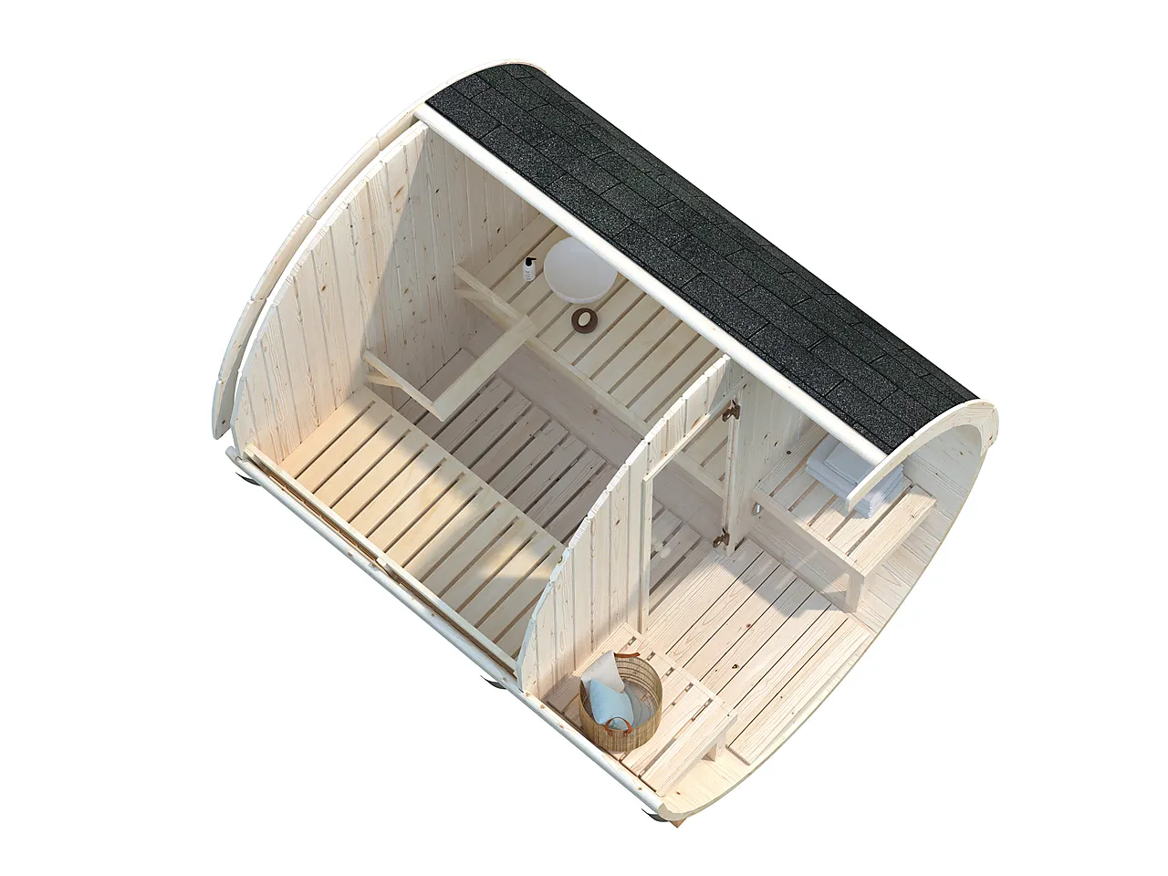 Badstutønne Anita 1,3+0,7 m2 null - null - 3 - Miniatyr