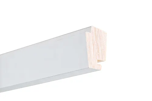 Taklist furu 2 skygger hvit bomull S0502-Y 21x34x4400 mm