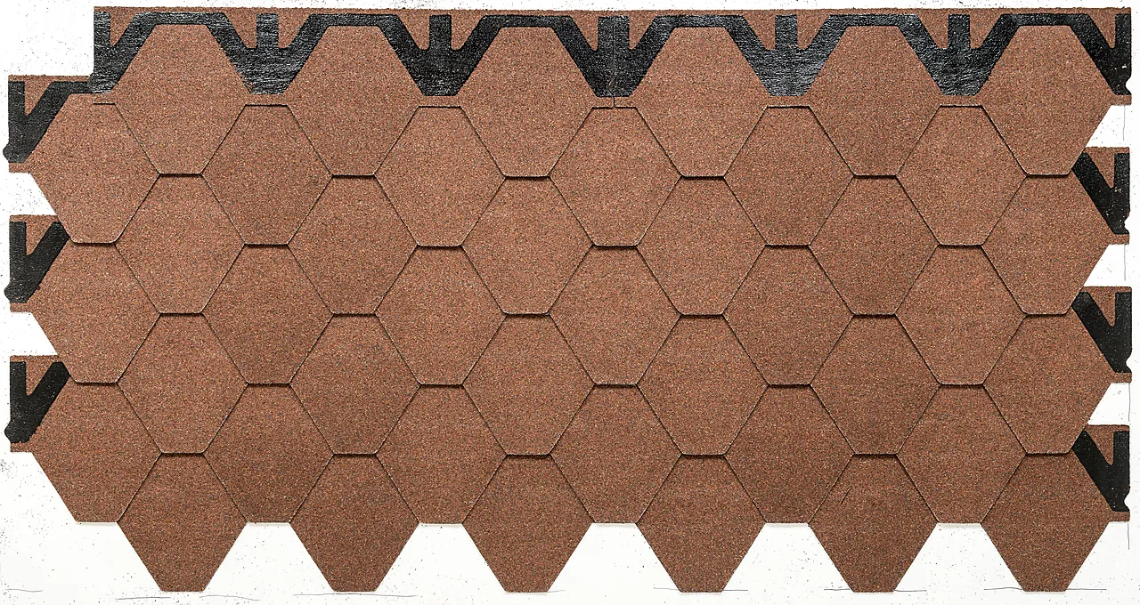 Takshingel skrå teglrød null - null - 3 - Miniatyr