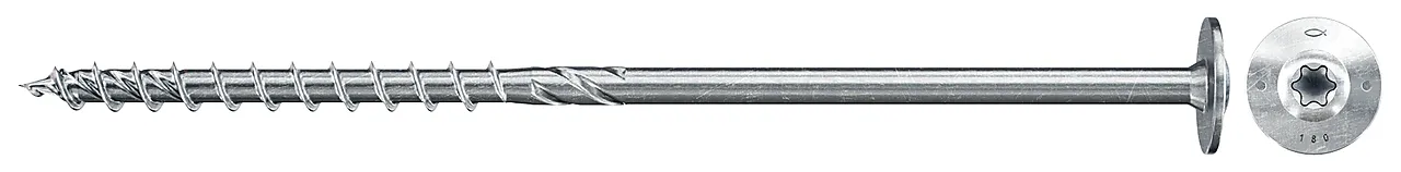 Treskrue montasjehode 8x180