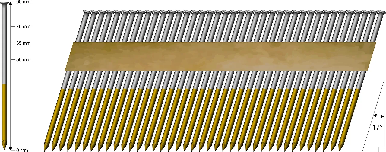 Stavspiker plastbandet 17° 3,1x65 ring eg 500 stk Stavspiker plastbandet 17° 3,1x65 ring eg 500 stk