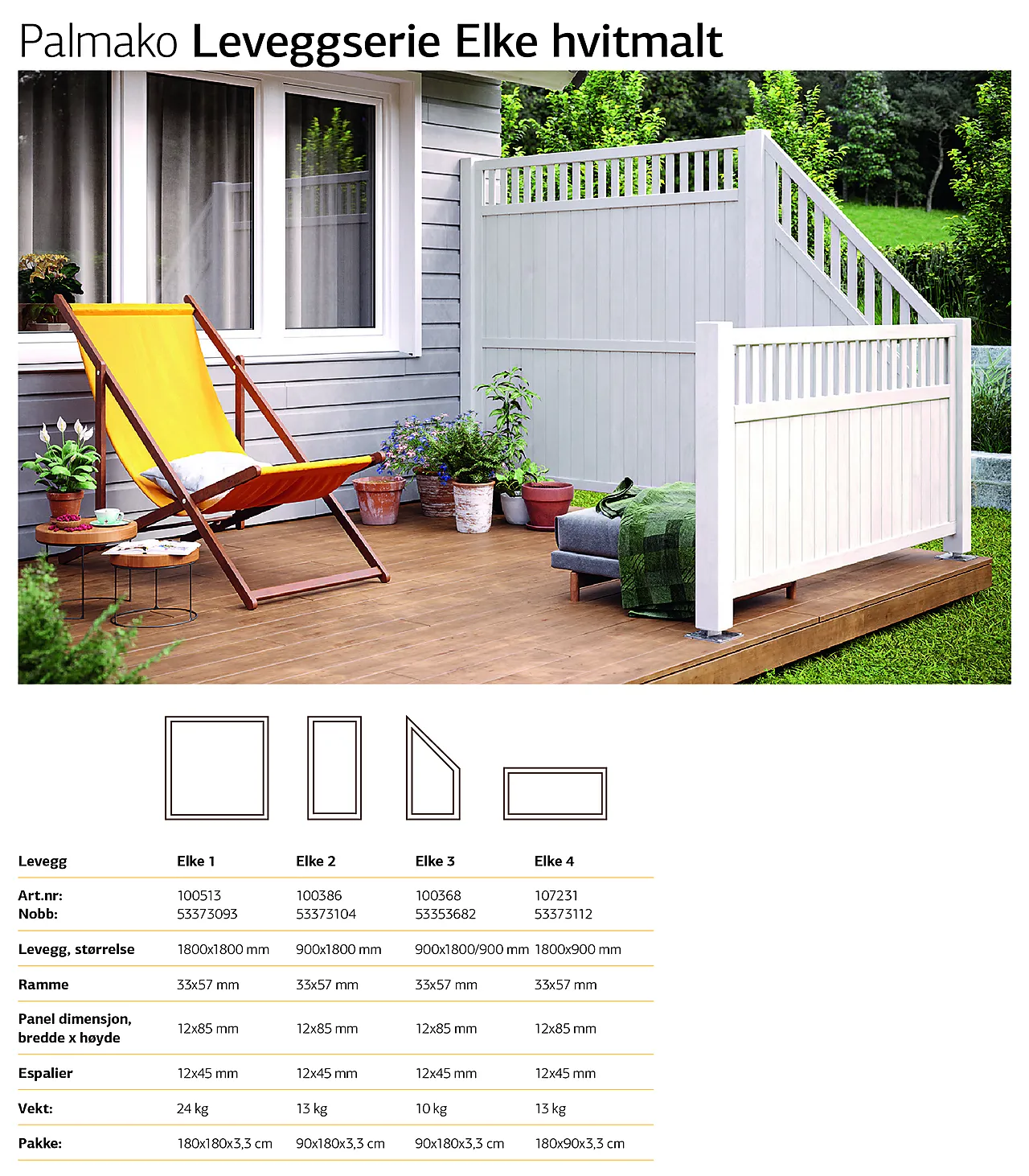 Levegg Elke hvit 1 180x180 cm null - null - 2 - Miniatyr