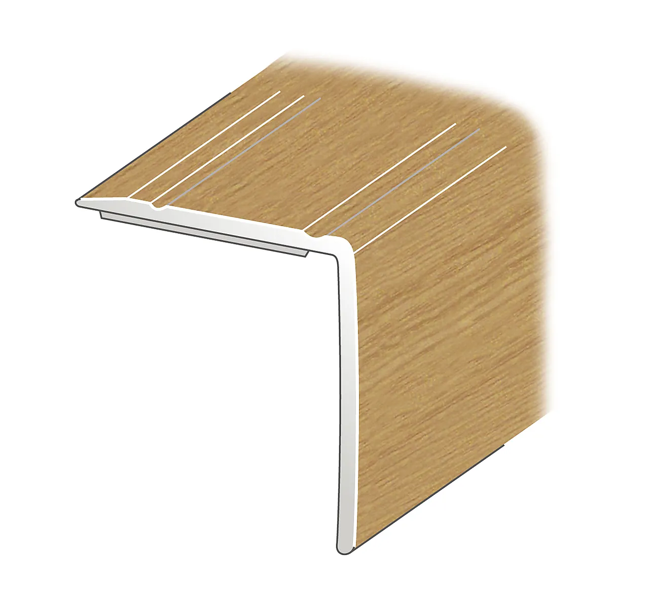 Selvklebende trappenese Fix i eikefolie Selvklebende trappenese Fix i eikefolie