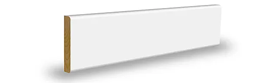 Brannmurlist rund furu klassisk hvit S0500-N 9x45x4400 mm