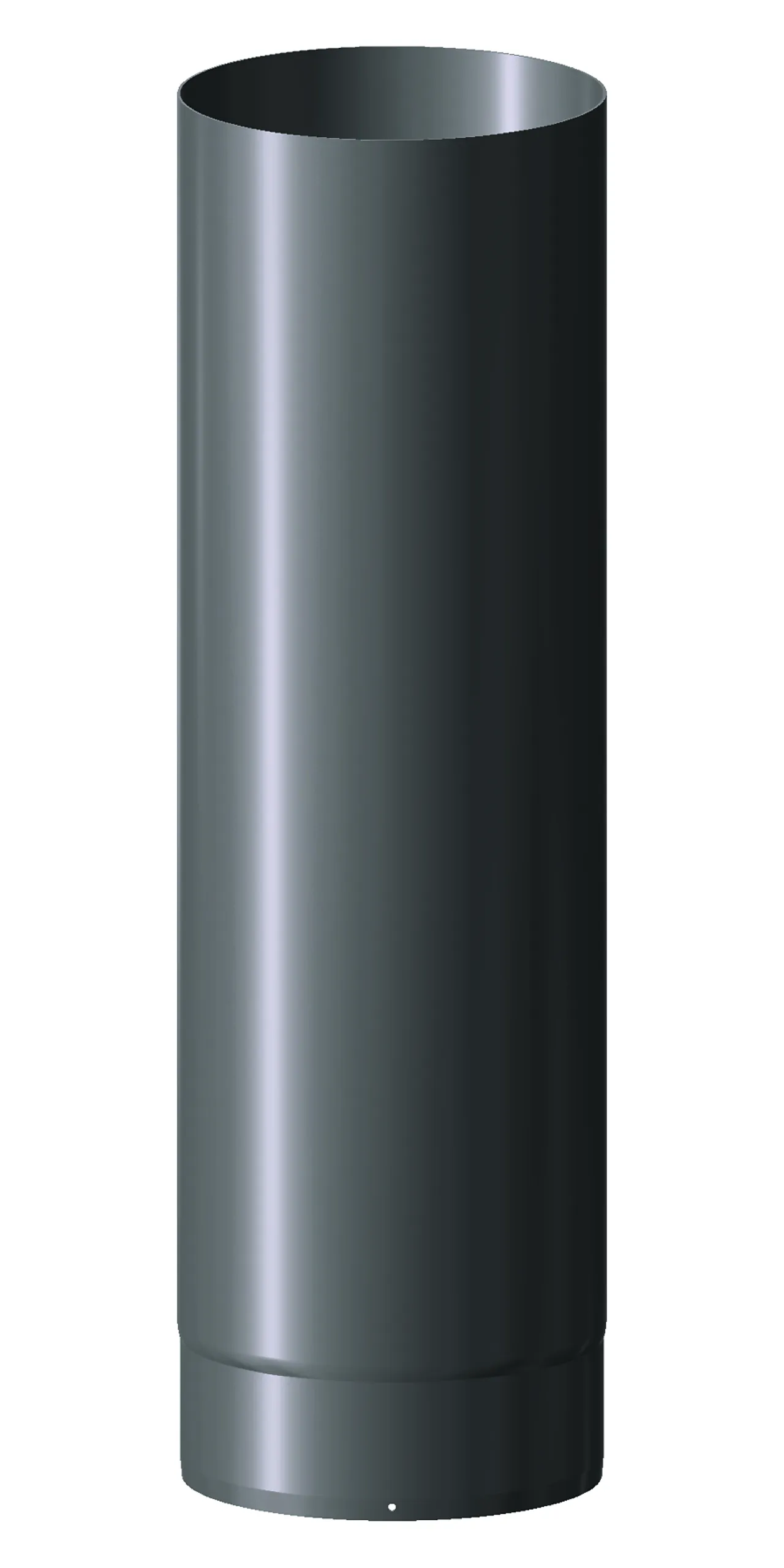 Forlenger uisolert 1000mm sort ø150