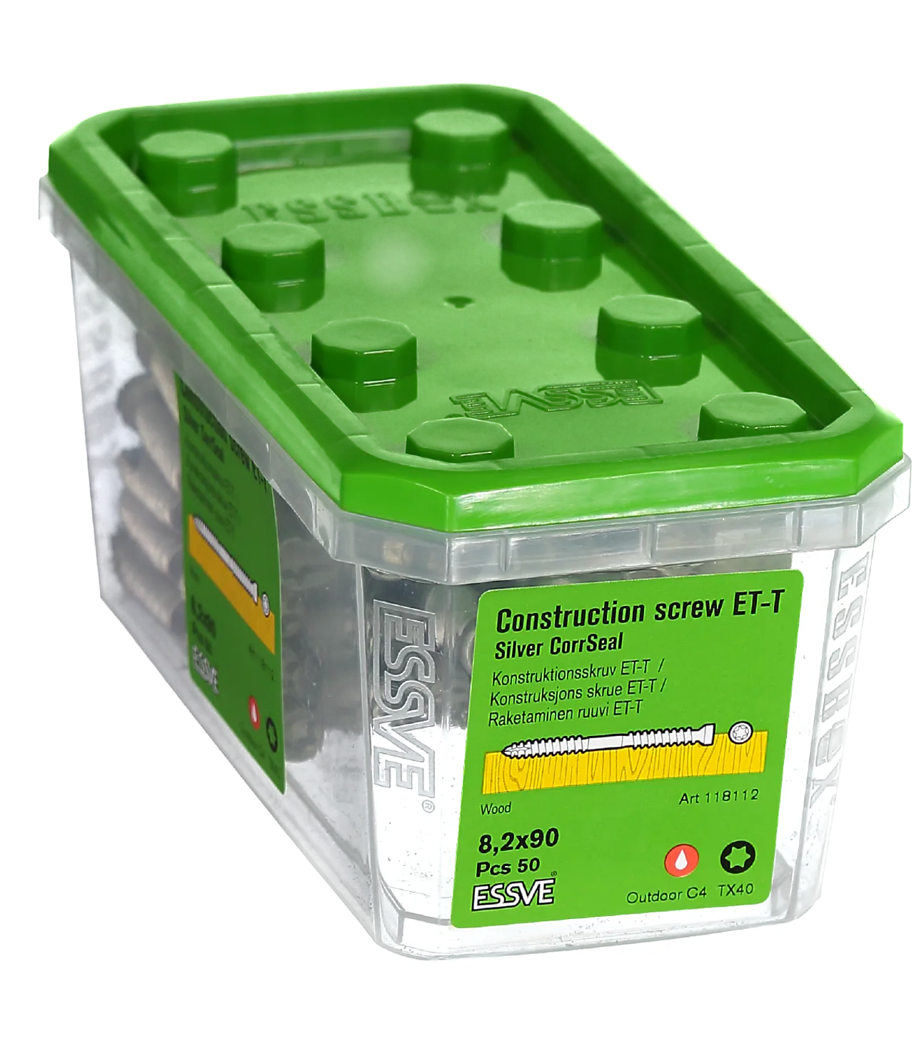 Konstr.skrue et-t 8,2x90 corrseal 50 stk null - 90 - 3 - Miniatyr