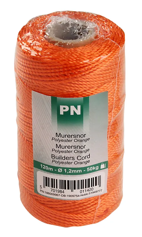 Murersnor ø 1,2 x 120 meter oransje