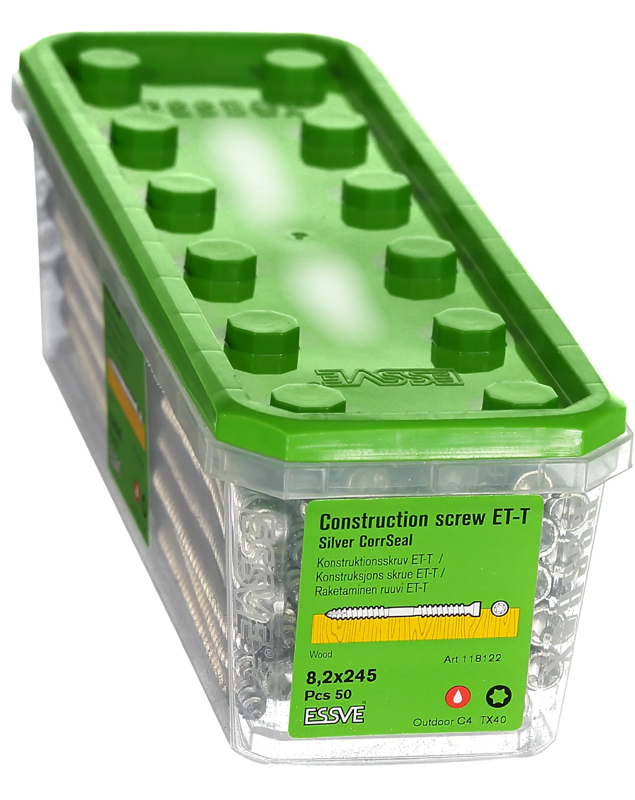 Konstr.skrue et-t 8,2x245 corrseal 50 stk null - null - 3 - Miniatyr