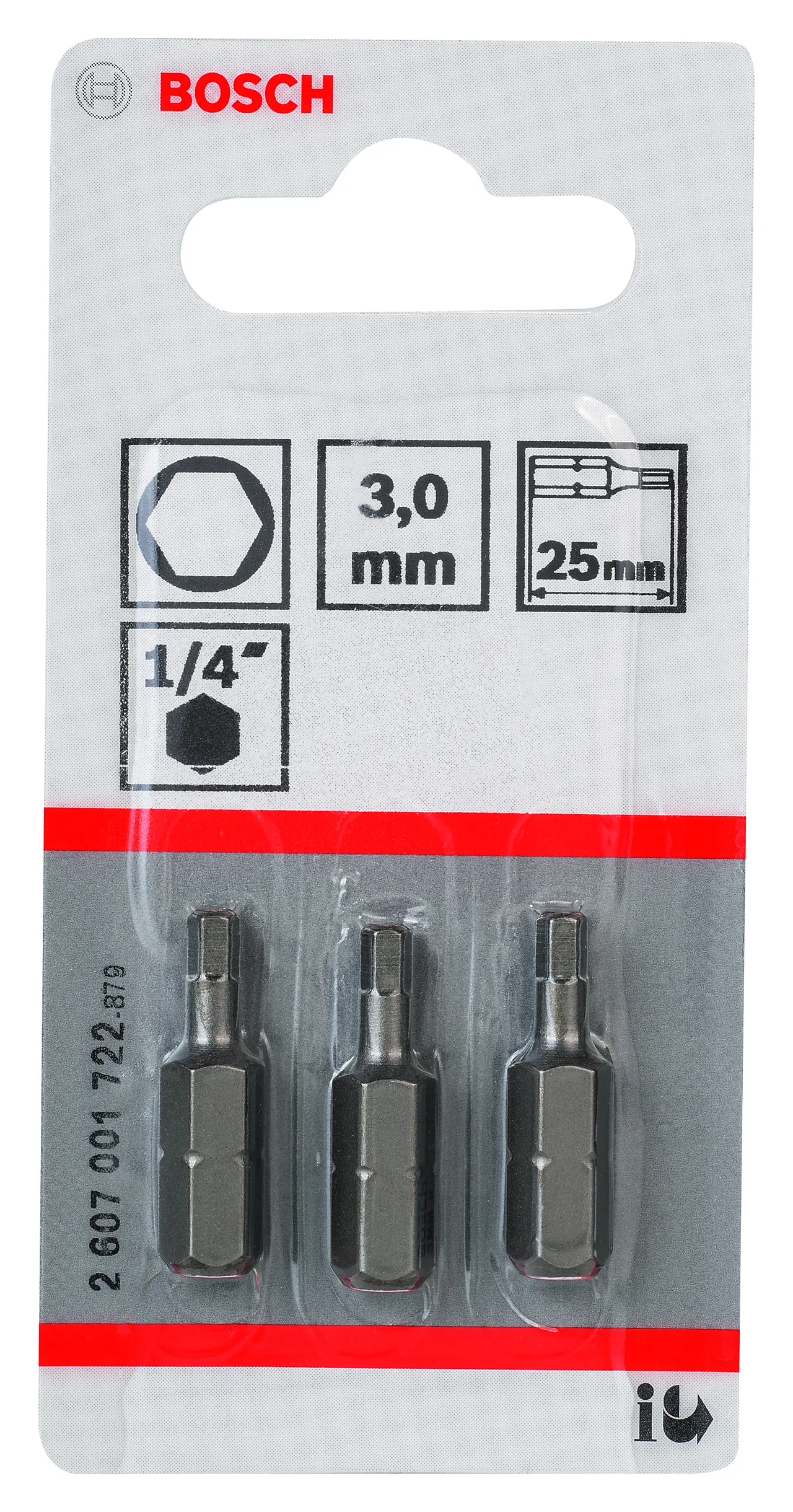 Bits-003 hex3 25mm a3 bosch  n40 null - null - 2 - Miniatyr