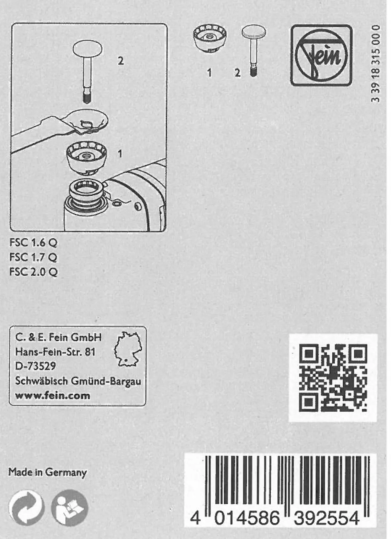 Adapter fein supercut fsc 2,0 q