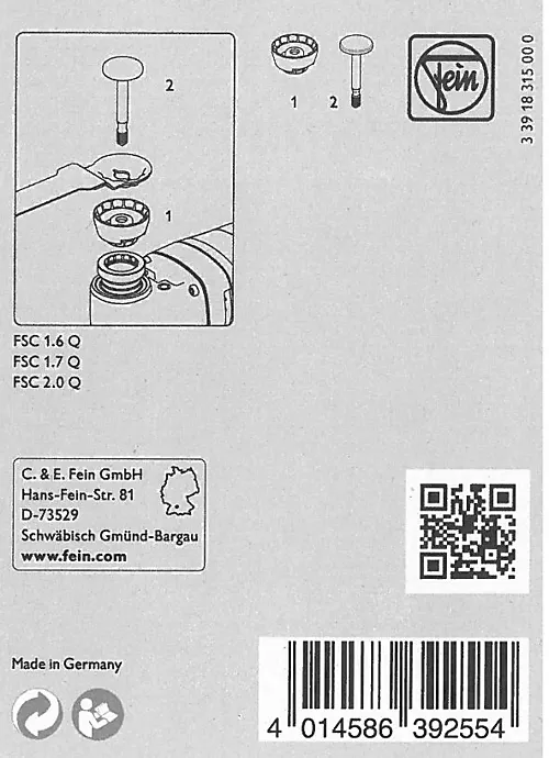 Adapter fein supercut fsc 2,0 q
