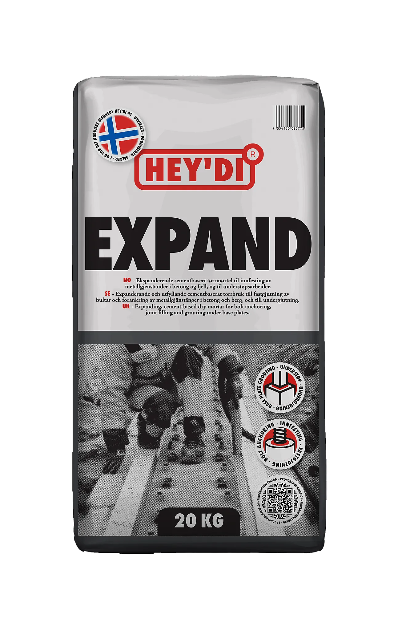 Mørtel ekspanderende 20 kg