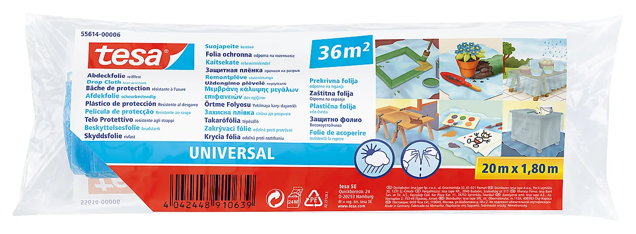 Tesa plastpresenning 4x5 m slitesterk