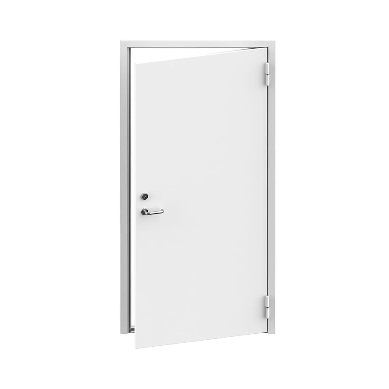 Dør id ei60 stål 100x210h hvit rw36db varmfors ral9010 m/gerikt