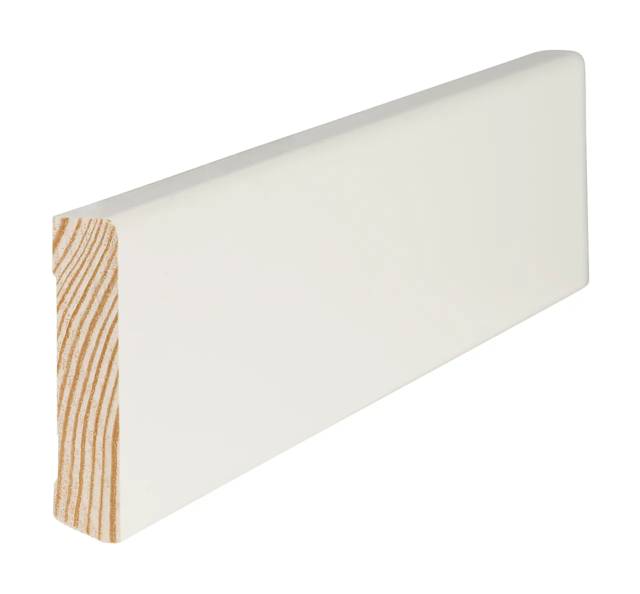 Gulvlist furu rund hvit bomull S0502-Y 12x95 mm Gulvlist furu rund hvit bomull S0502-Y 12x95 mm