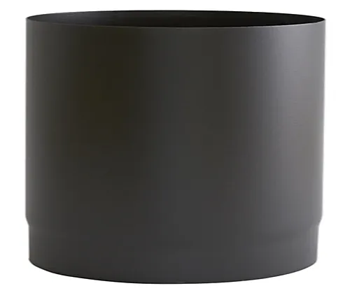 Røykrør ø175 l120 rett mbe matt sort emalje 2,3mm