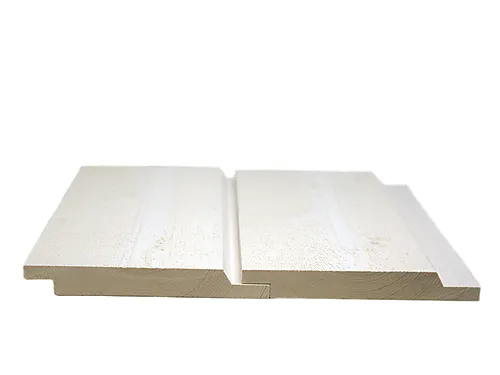 Dobbelfals gran grunnet 19 x 148 mm 60° hvit
