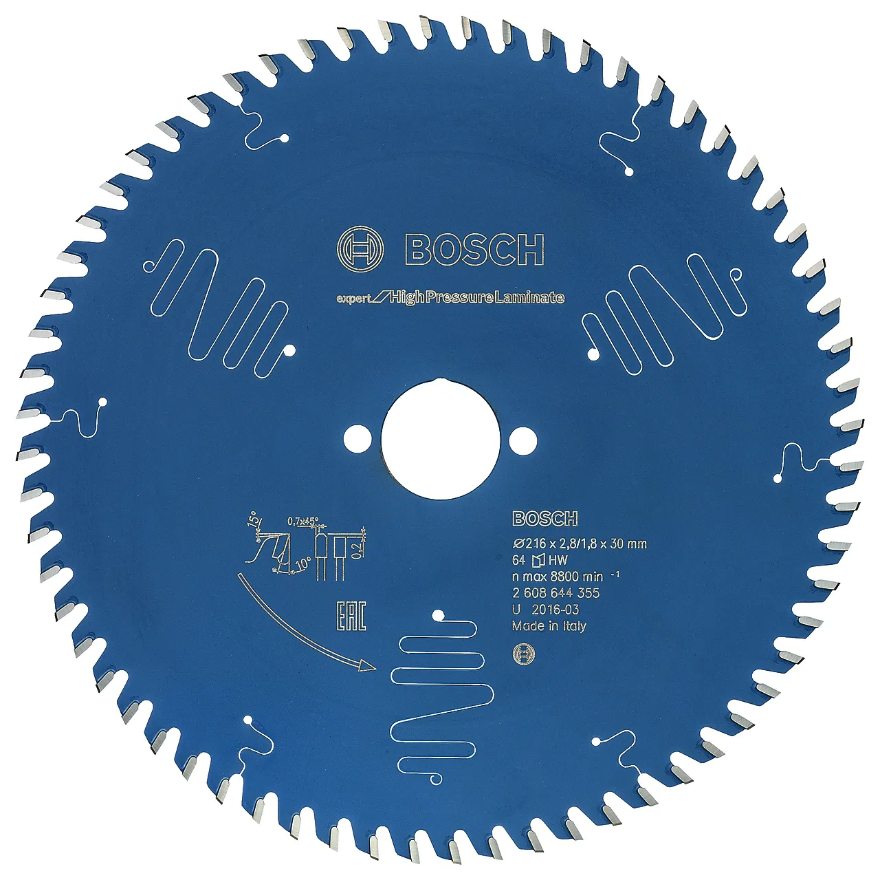 Sirkelsagblad 216x30x2,8 64t exp high press