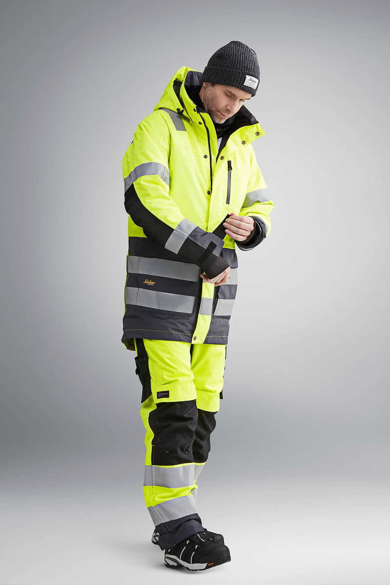 Snickers vinterbukse 6639 gul str M highvis klasse 2 null - M - 3 - Miniatyr