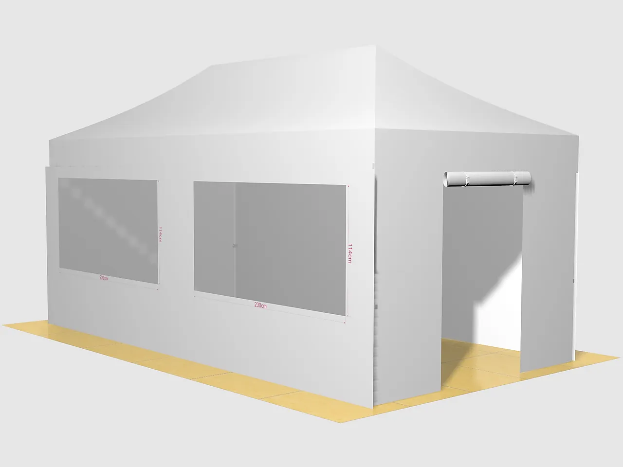 Vegg til pop-up telt panorama