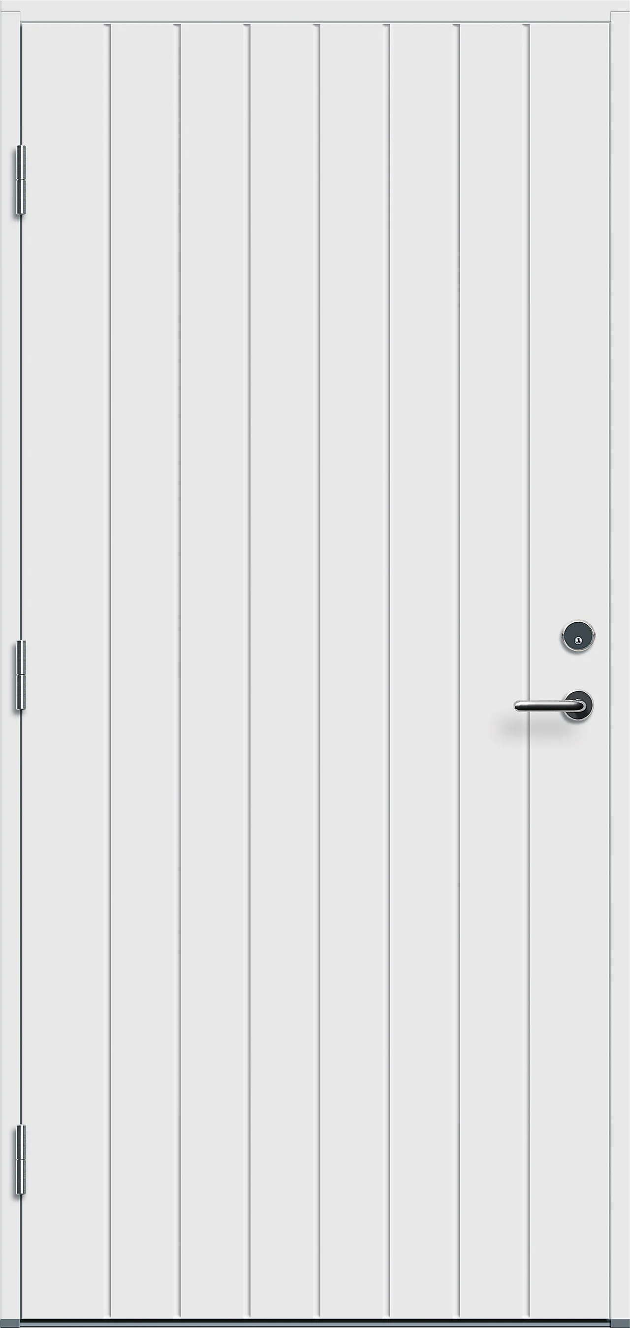 Ytterdør Bodø hvit venstre 100x210 cm null - 100x210 cm - 2 - Miniatyr
