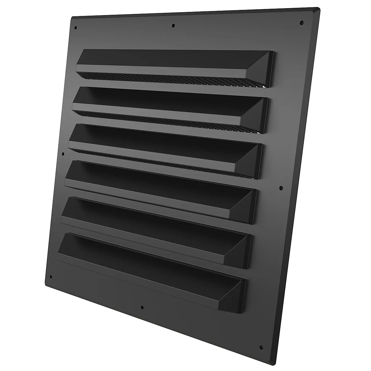 Sjalusirist med karm sort plast 150x150 mm Sjalusirist med karm sort plast 150x150 mm