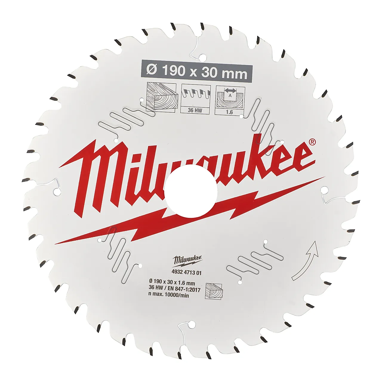 Milwaukee sirkelsagblad W190X30X1,6X36 null - null - 2 - Miniatyr