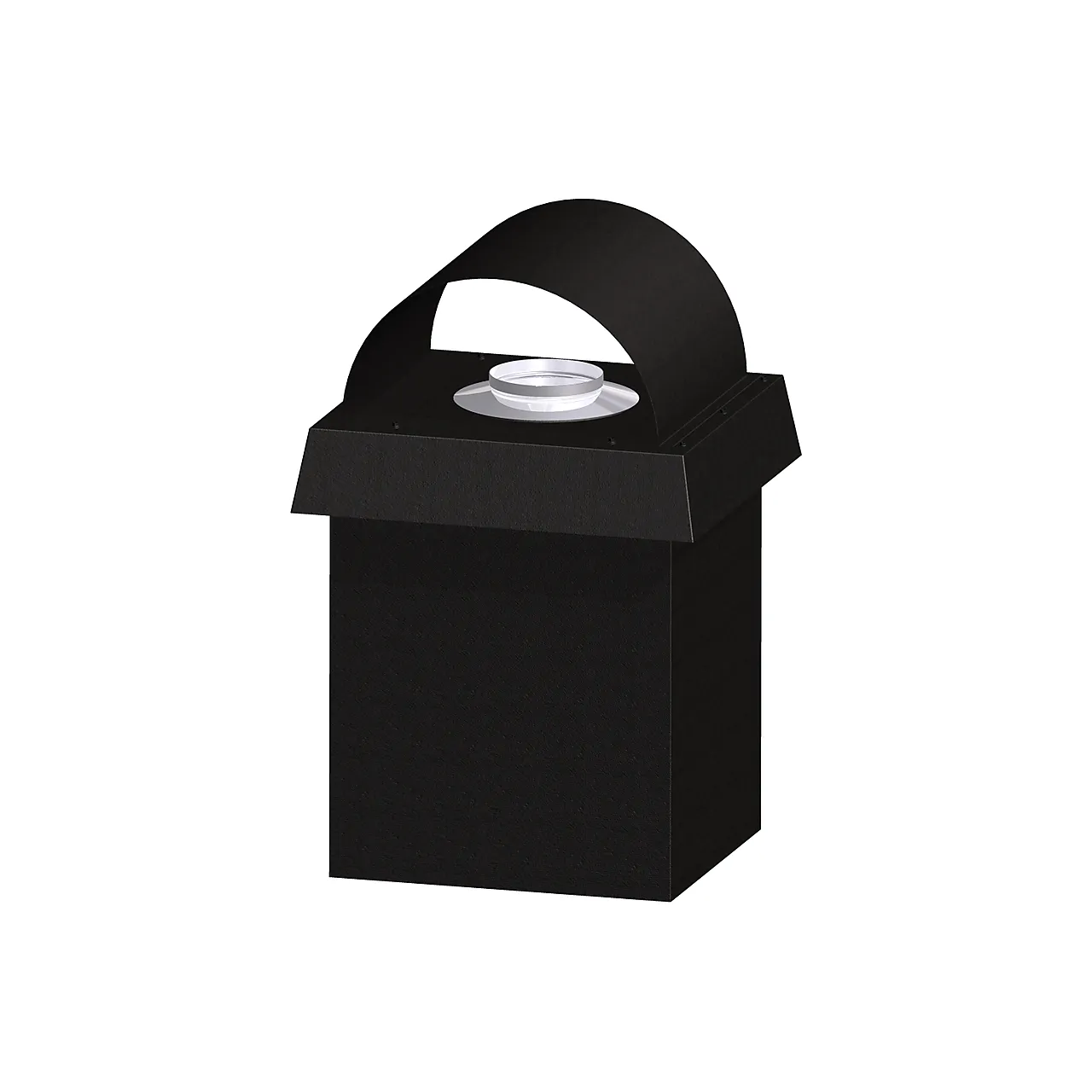 Teleskopdel ø150 410x450mm teglrød med tak og regnbeskyttelse Teleskopdel ø150 410x450mm teglrød med tak og regnbeskyttelse