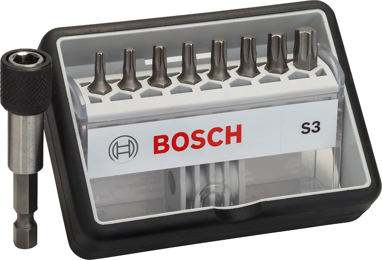 Bitssett s3 t8-40 xh qh 25mm a9 9 bosch n40 Bitssett s3 t8-40 xh qh 25mm a9 9 bosch n40
