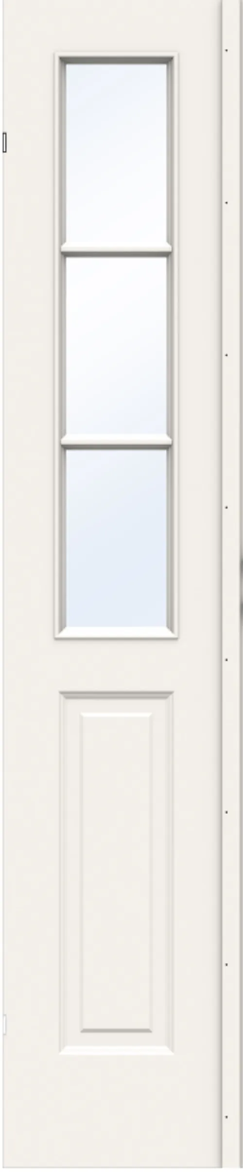 Dørbl sk style sp3 4x20 hvit skåtedørblad 4mm herdet glass